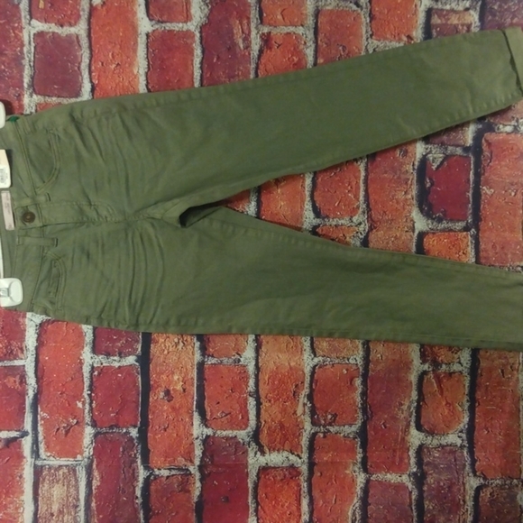 Solstice curvey crop green jeans Size 0 - Picture 1 of 6